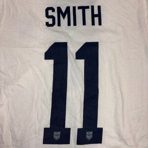 Nike USWNT White Soccer Tee with Navy Accents